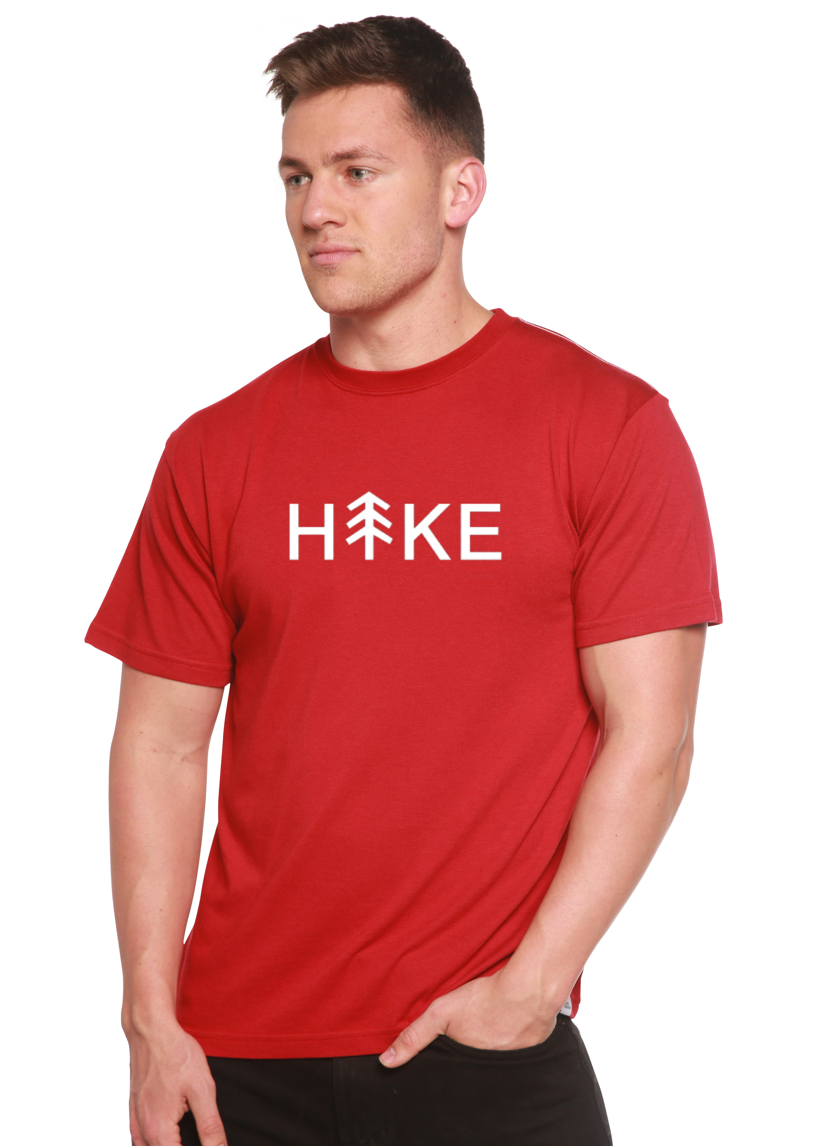 Hike Men's Bamboo Graphic Tee | 70% Bamboo/Cotton | 15 Colors | S–XXL