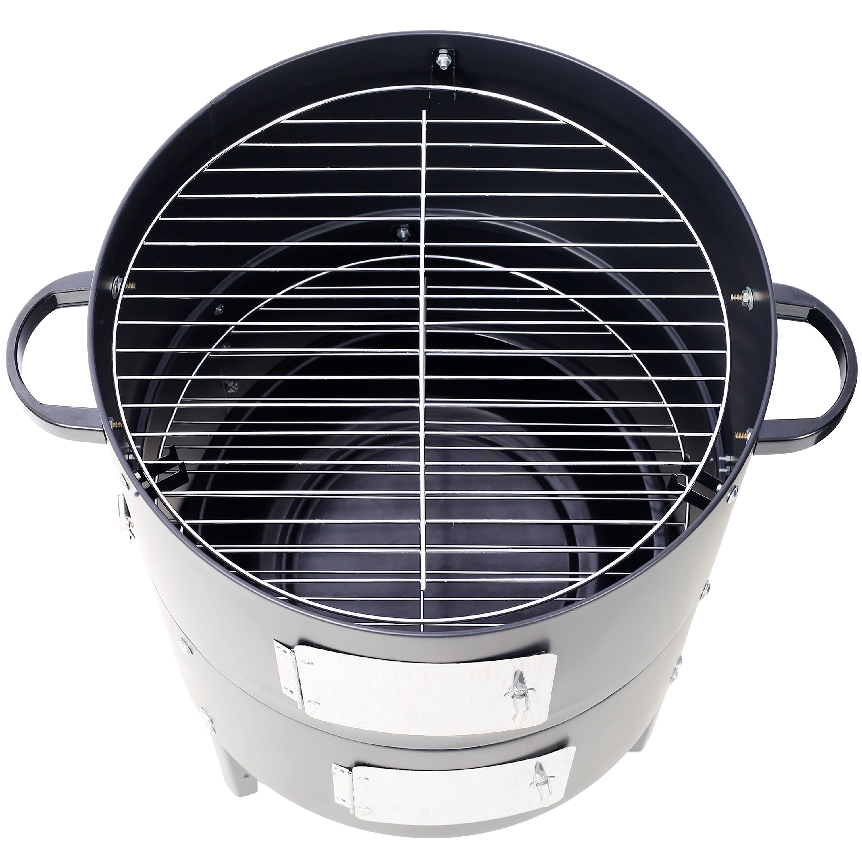 17-Inch Heavy Duty Steel Charcoal Smoker Grill – Black