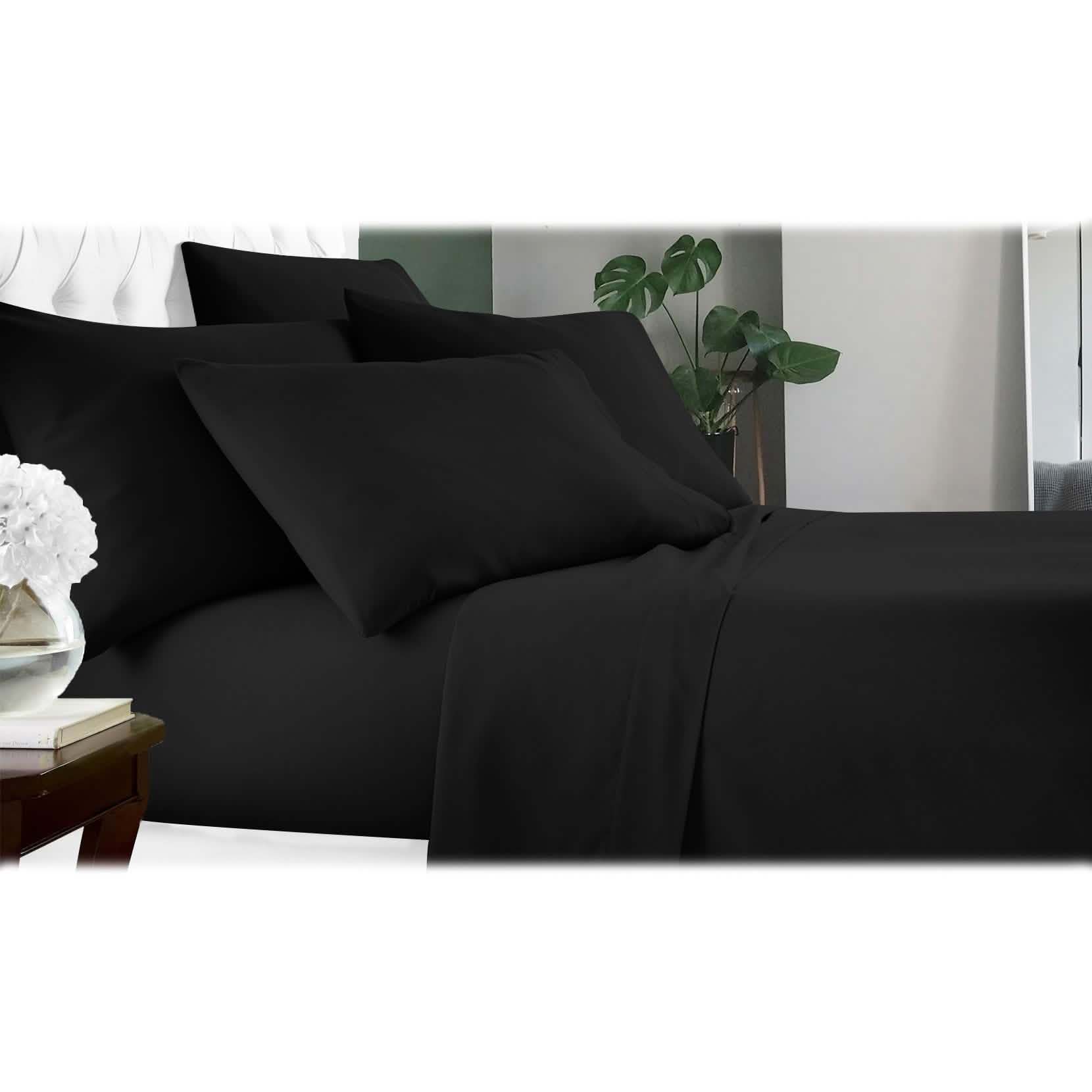 6-Piece Luxury Bamboo-Fiber Sheet Set | 60% Microfiber / 40% Bamboo | 17 Colors | Full, Queen, King
