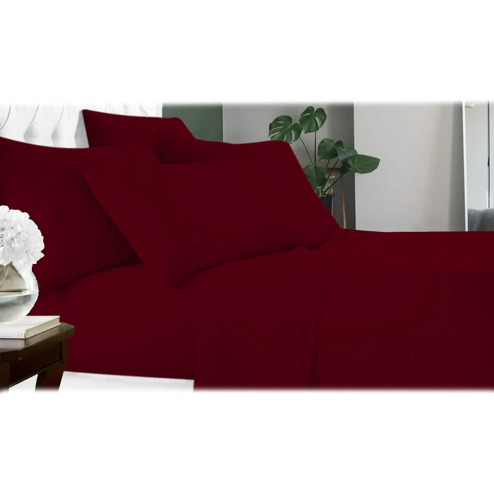 6-Piece Luxury Bamboo-Fiber Sheet Set | 60% Microfiber / 40% Bamboo | 17 Colors | Full, Queen, King