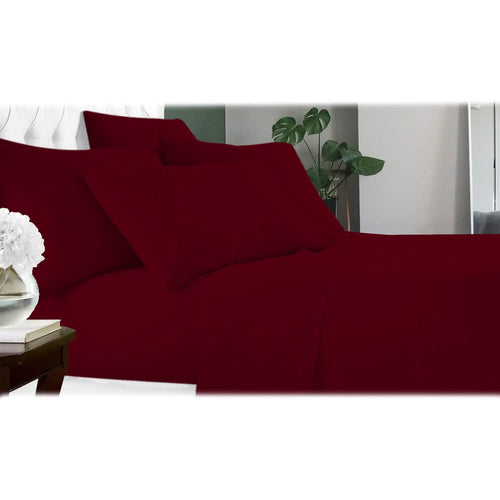 6-teiliges Luxus-Bettwäsche-Set aus Bambusfaser | 60 % Mikrofaser / 40 % Bambus | 17 Farben | Für Doppel-, Queensize- und Kingsize-Betten