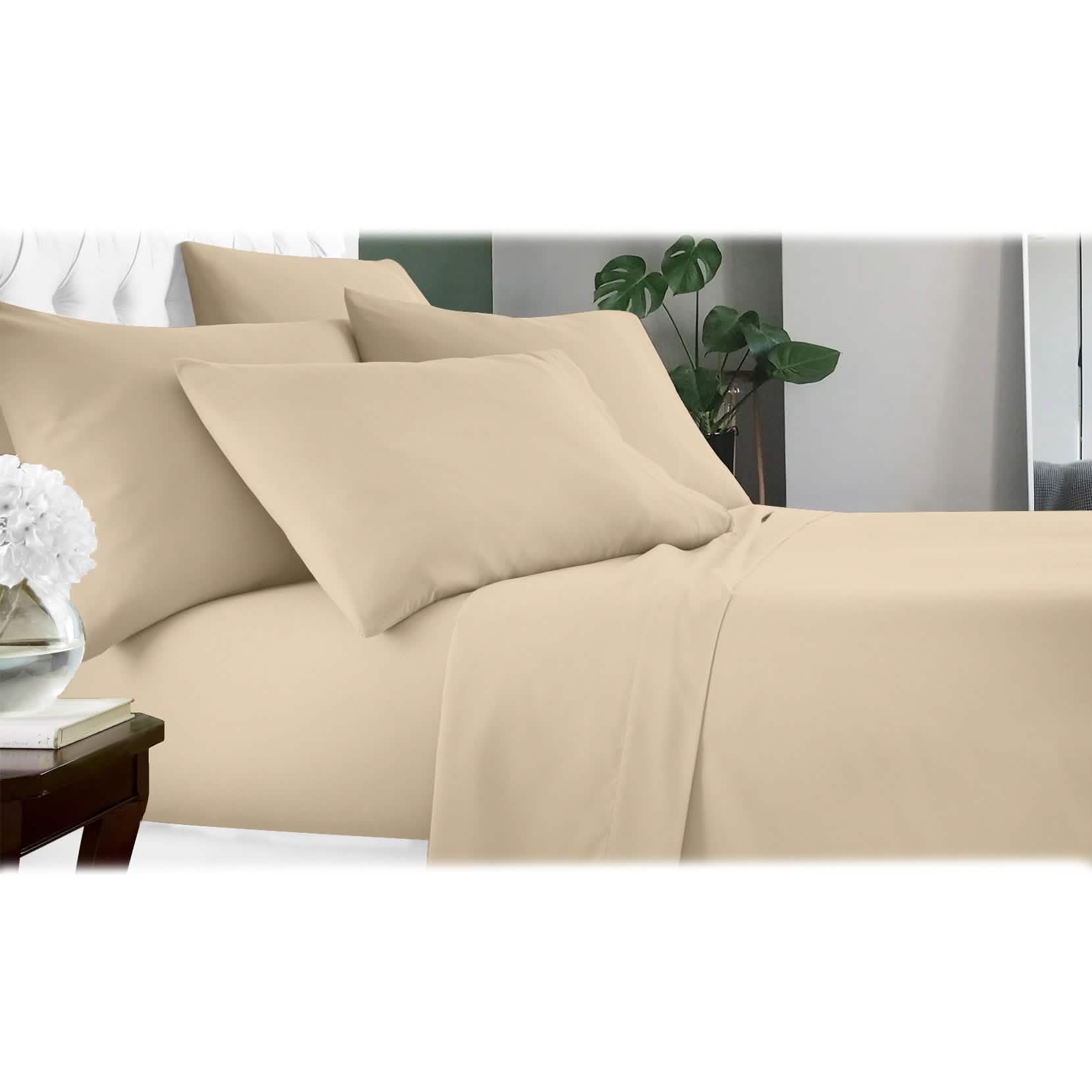 6-Piece Luxury Bamboo-Fiber Sheet Set | 60% Microfiber / 40% Bamboo | 17 Colors | Full, Queen, King