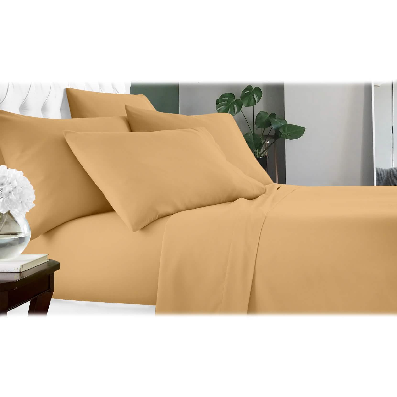 6-Piece Luxury Bamboo-Fiber Sheet Set | 60% Microfiber / 40% Bamboo | 17 Colors | Full, Queen, King