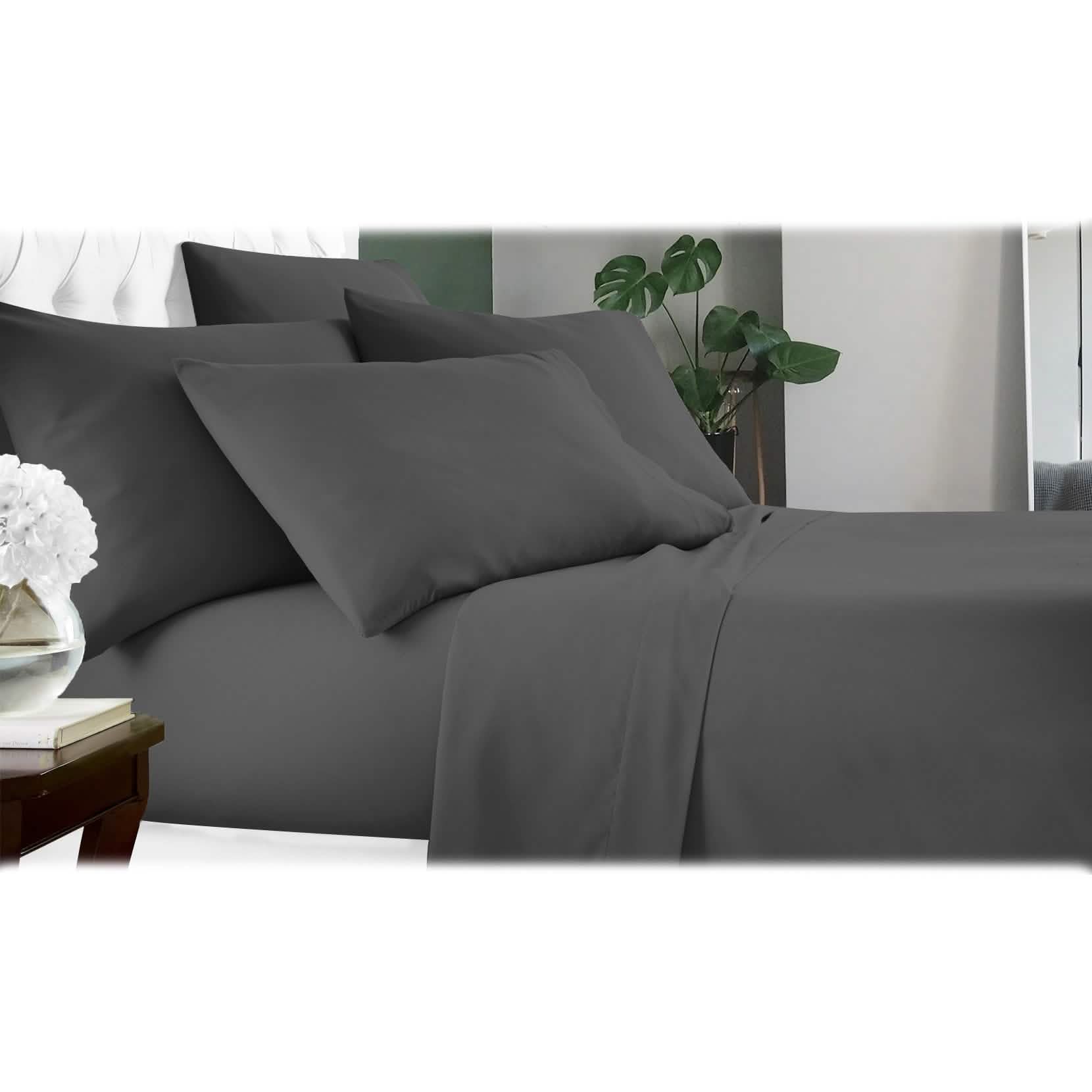 6-Piece Luxury Bamboo-Fiber Sheet Set | 60% Microfiber / 40% Bamboo | 17 Colors | Full, Queen, King