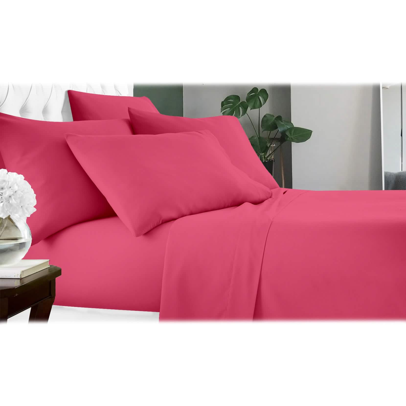 6-Piece Luxury Bamboo-Fiber Sheet Set | 60% Microfiber / 40% Bamboo | 17 Colors | Full, Queen, King