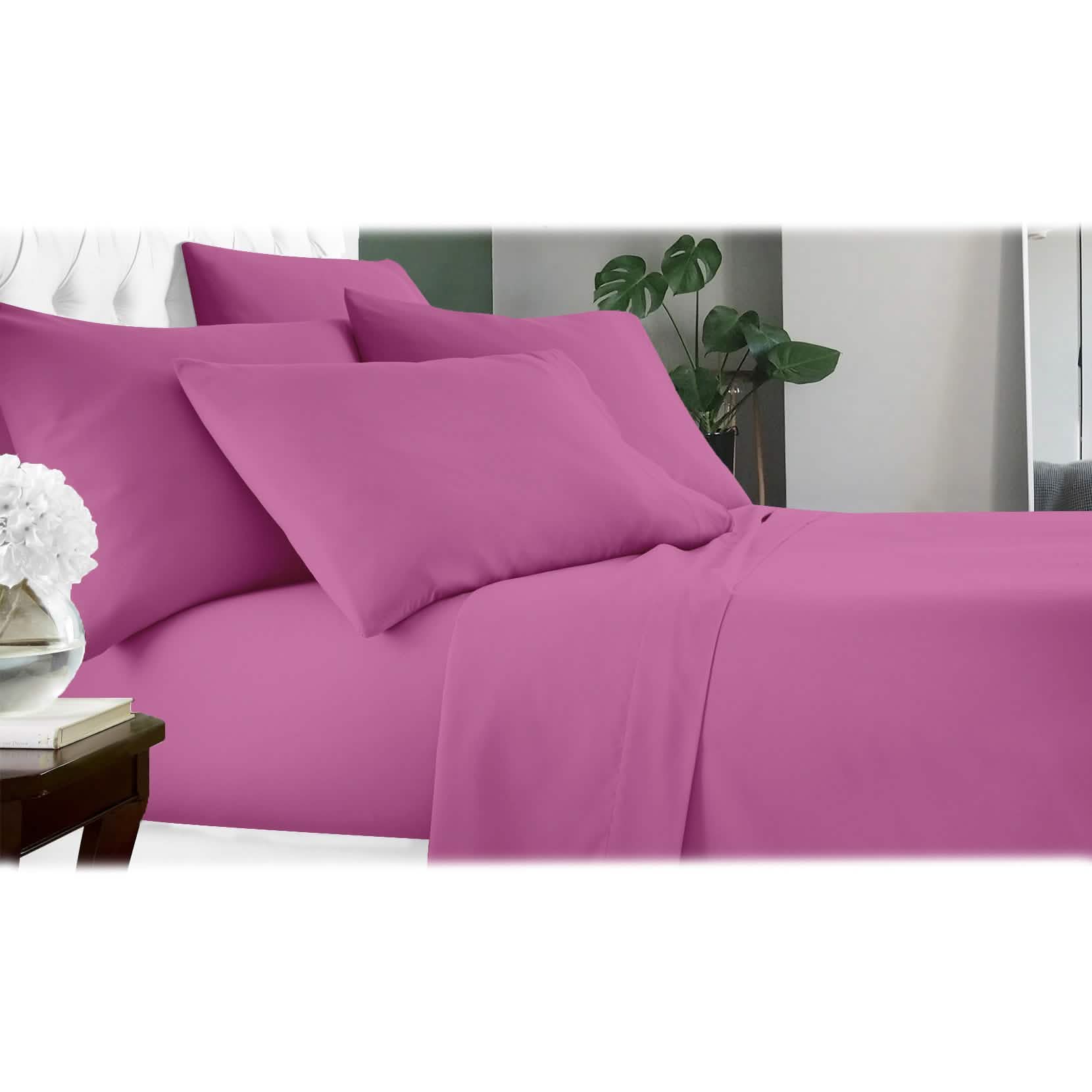 6-Piece Luxury Bamboo-Fiber Sheet Set | 60% Microfiber / 40% Bamboo | 17 Colors | Full, Queen, King