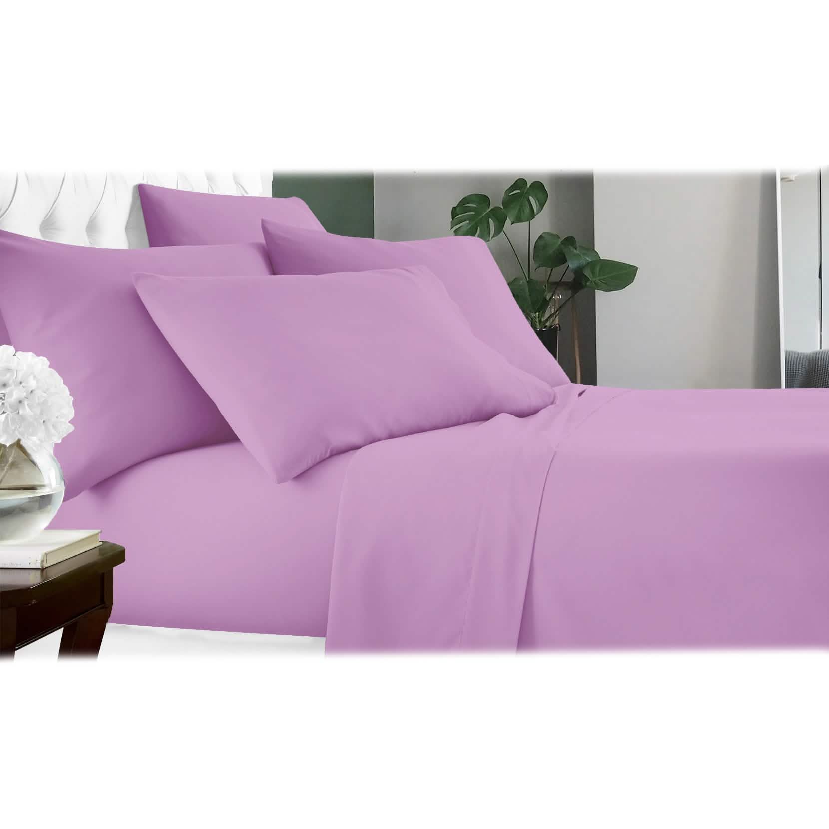 6-Piece Luxury Bamboo-Fiber Sheet Set | 60% Microfiber / 40% Bamboo | 17 Colors | Full, Queen, King