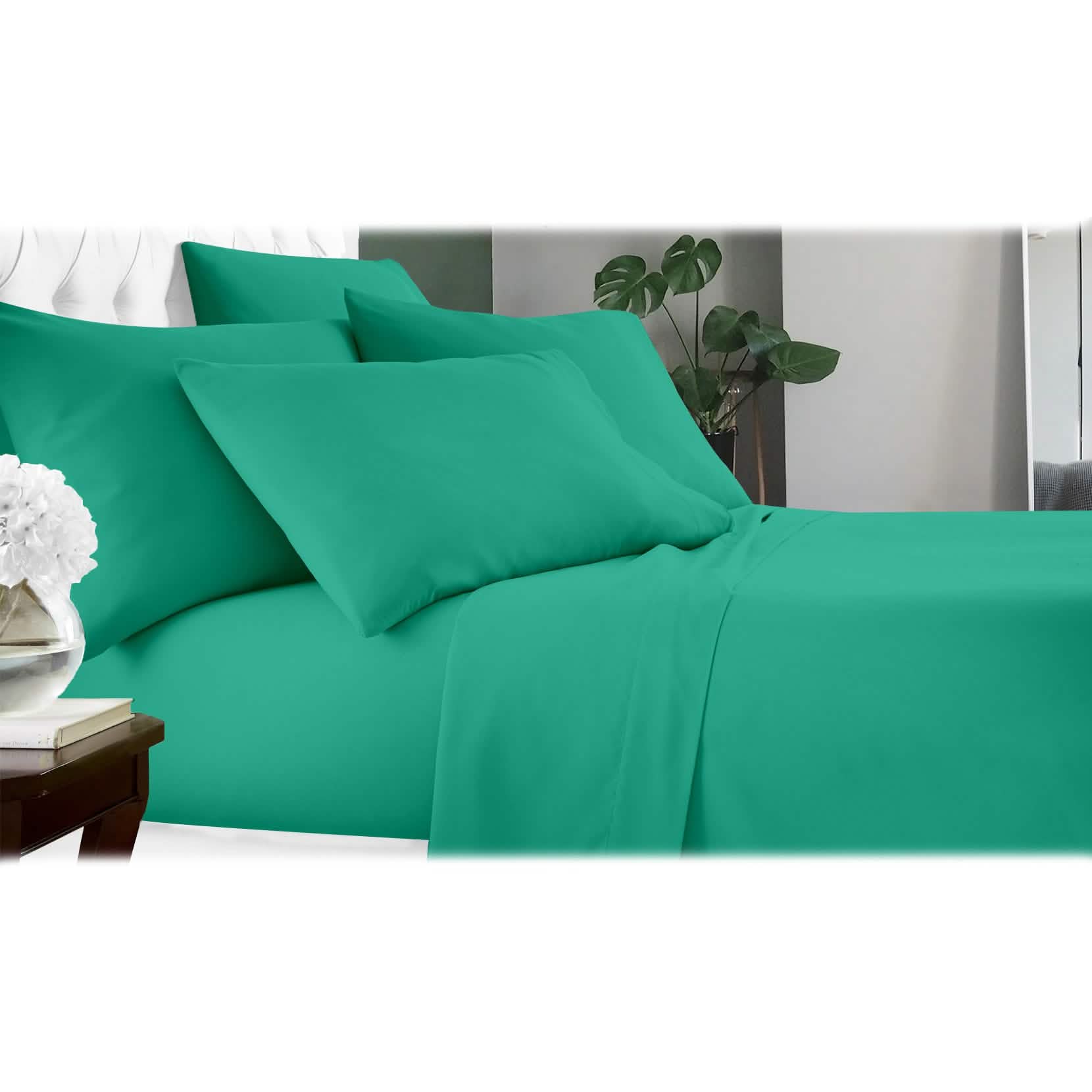 6-Piece Luxury Bamboo-Fiber Sheet Set | 60% Microfiber / 40% Bamboo | 17 Colors | Full, Queen, King