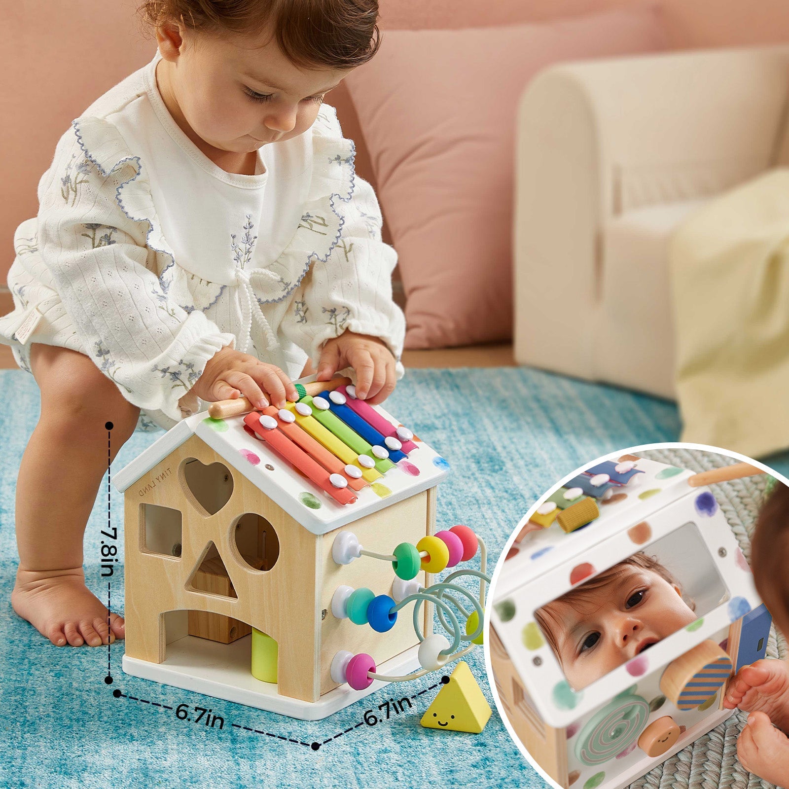Montessori Activity Cube for Babies & Toddlers – 6-Sided Sensory Learning Toy