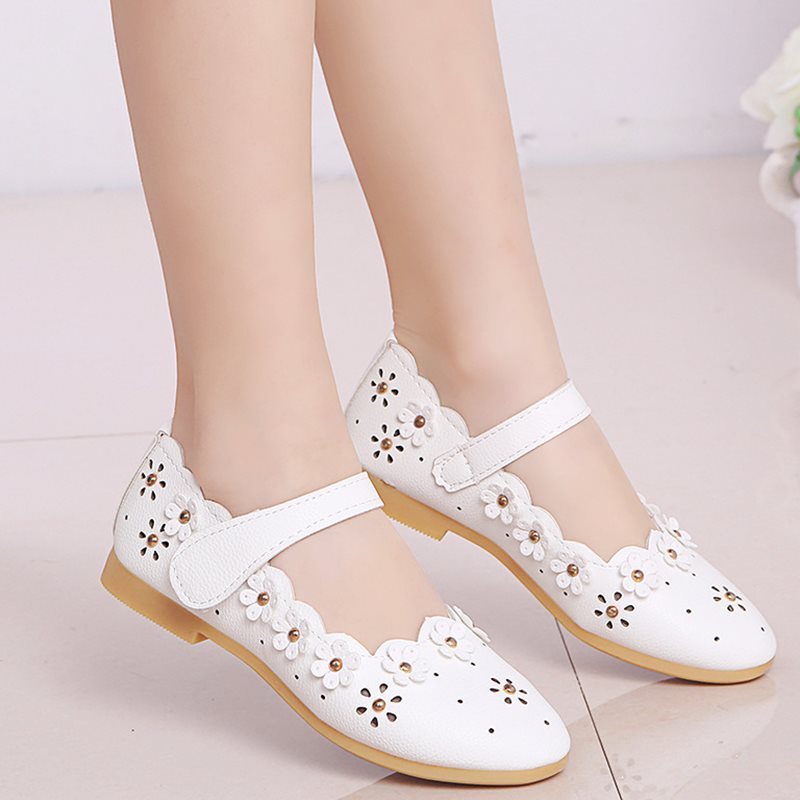 Girls Casual Flat Sneakers | Lightweight EVA Slip-On Shoes | Pink & White
