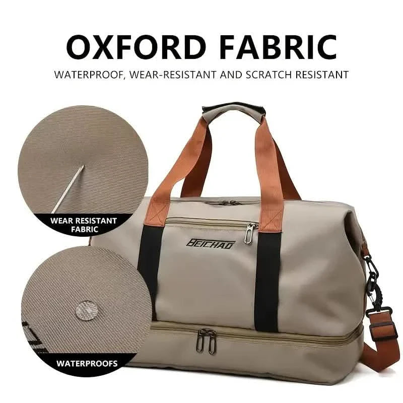 Large Duffel Bag with Shoe Compartment – Foldable & Lightweight