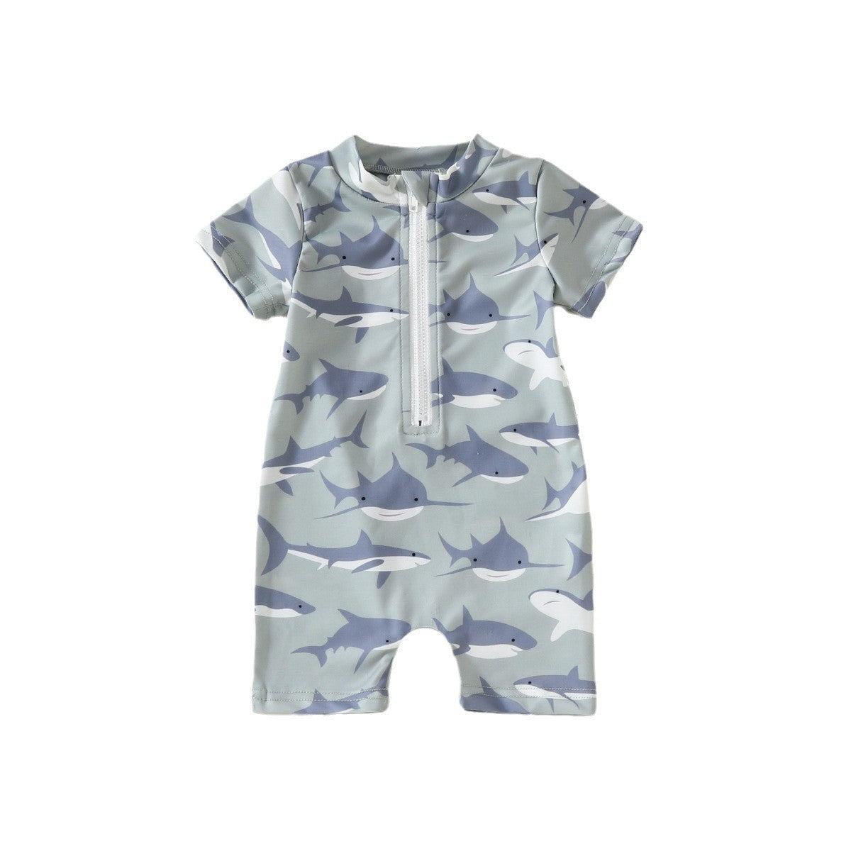 Baby Boys Cartoon One-Piece Swimsuit – Polyester Brief Style
