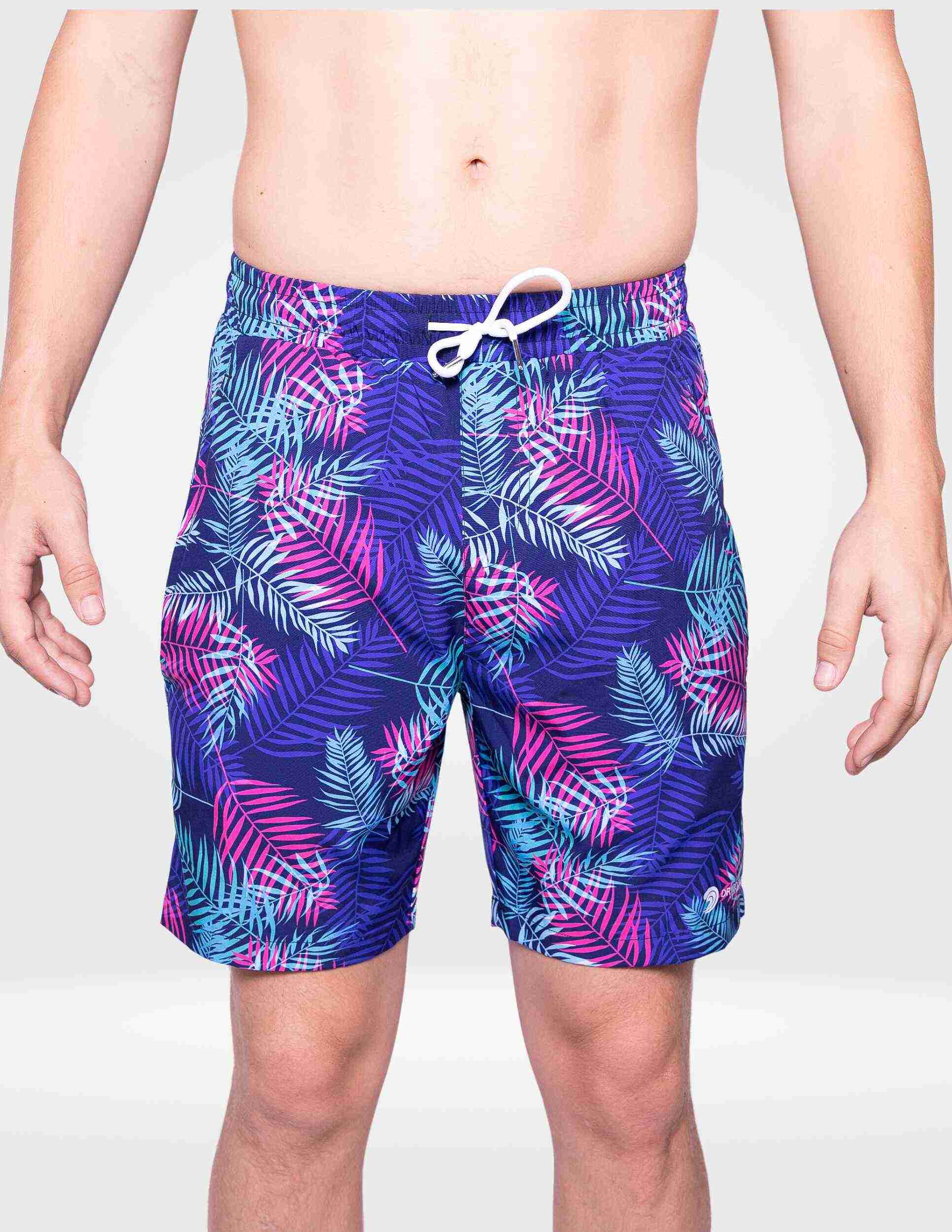 Herren-Badeshorts – Integrierte, wasserdichte IPX8-Trockentasche | Schnelltrocknend, 18 cm Schrittlänge