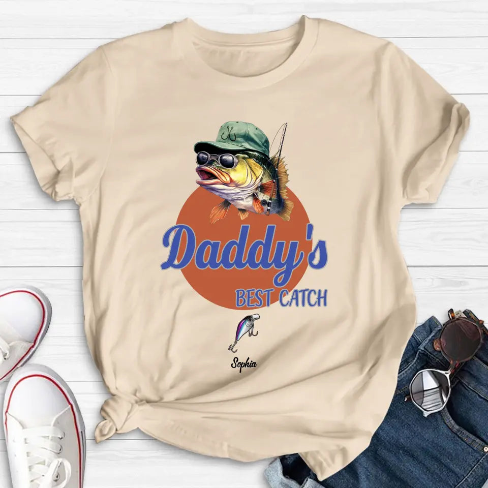Daddy's Best Catch Fishing Lure T-Shirt – Unisex Gift for Fishing Lovers