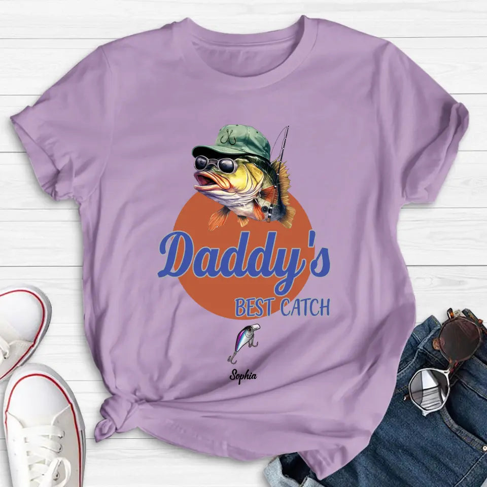 Daddy's Best Catch Fishing Lure T-Shirt – Unisex Gift for Fishing Lovers