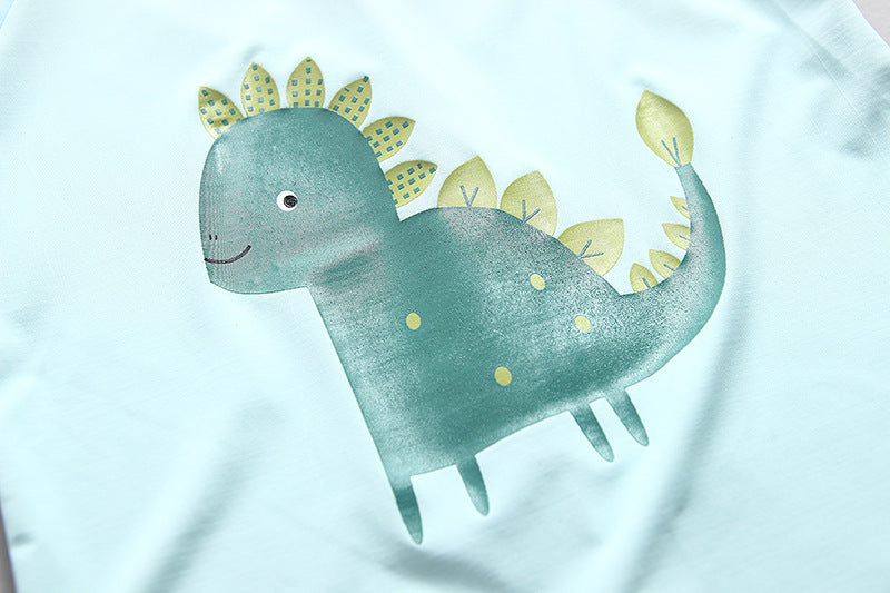Boys Dinosaur Rashguard Swimsuit Set with Sun Hat – UPF 50+