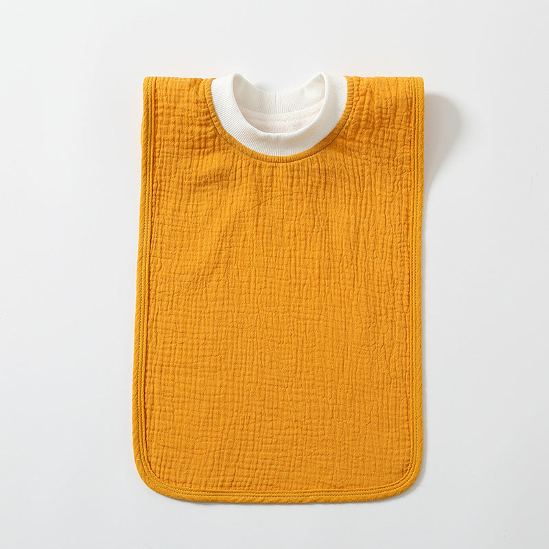 Pure Cotton Gauze Hooded Baby Bib | Waterproof | 0–1 Year | 11 Colors