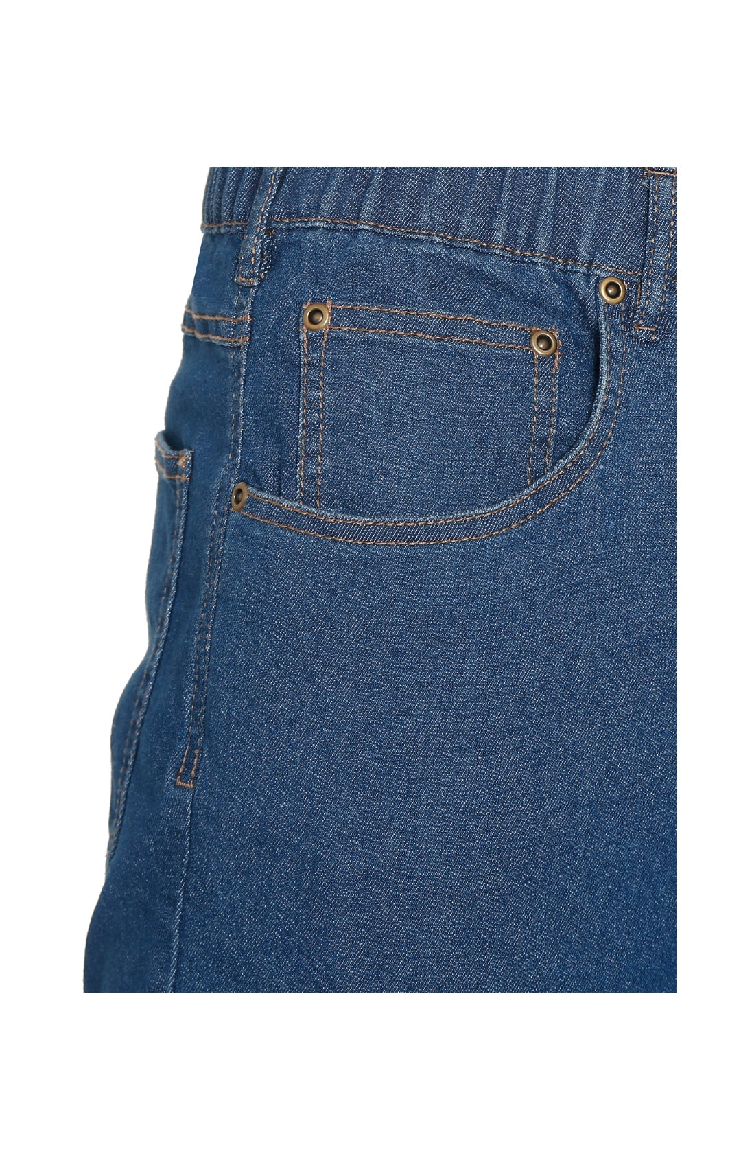 Men’s Pull-On Denim Pants – Elastic Waist, Lightweight | Spring & Summer