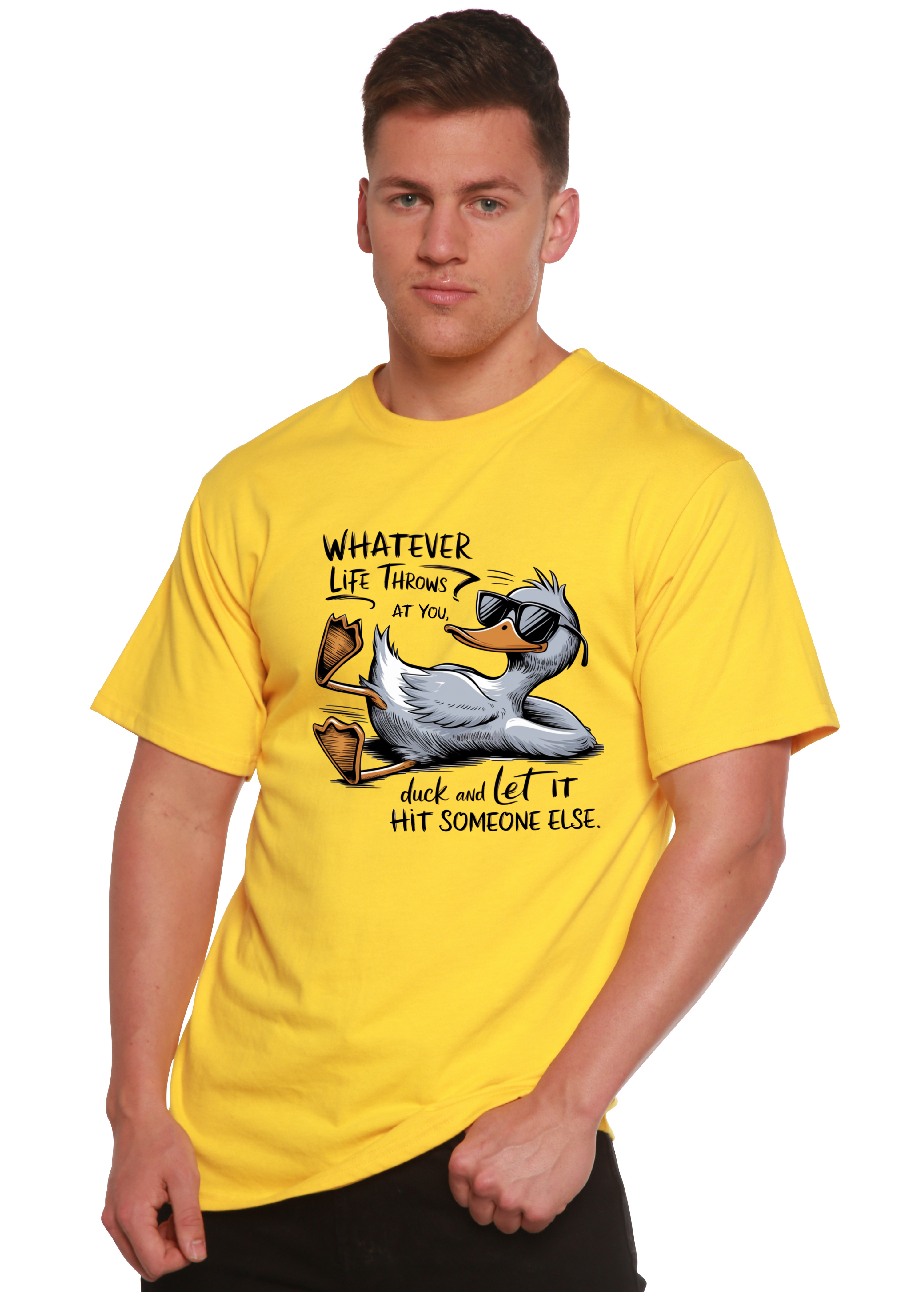 "Whatever Life Throws at You" Unisex Bamboo/Cotton Graphic Tee | 15 Colors | S–XXL