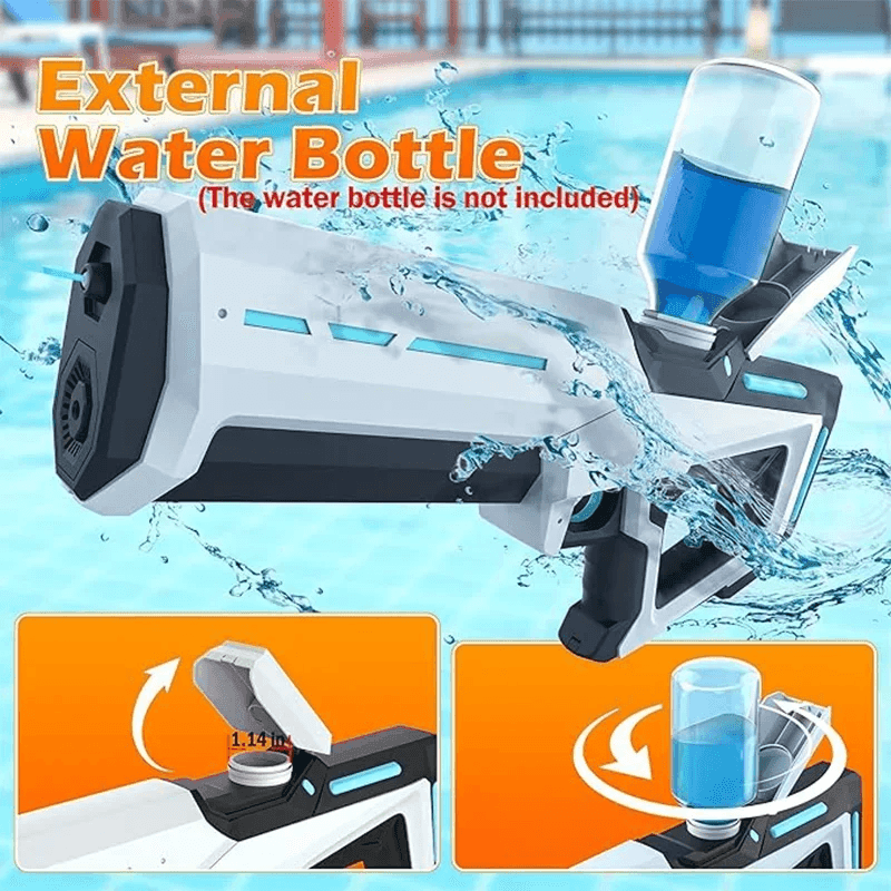 Electric Rechargeable Water Gun – High-Pressure Auto-Suction Blaster for Kids & Adults