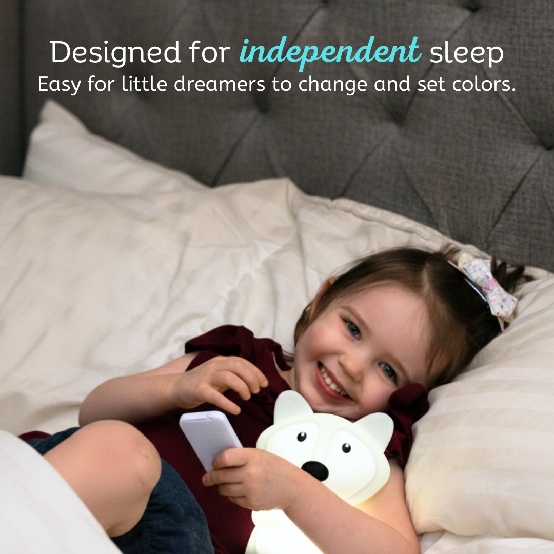 LumiPet Fiona the Fox Night Light – 9 Colors, USB Rechargeable | BPA-Free Silicone
