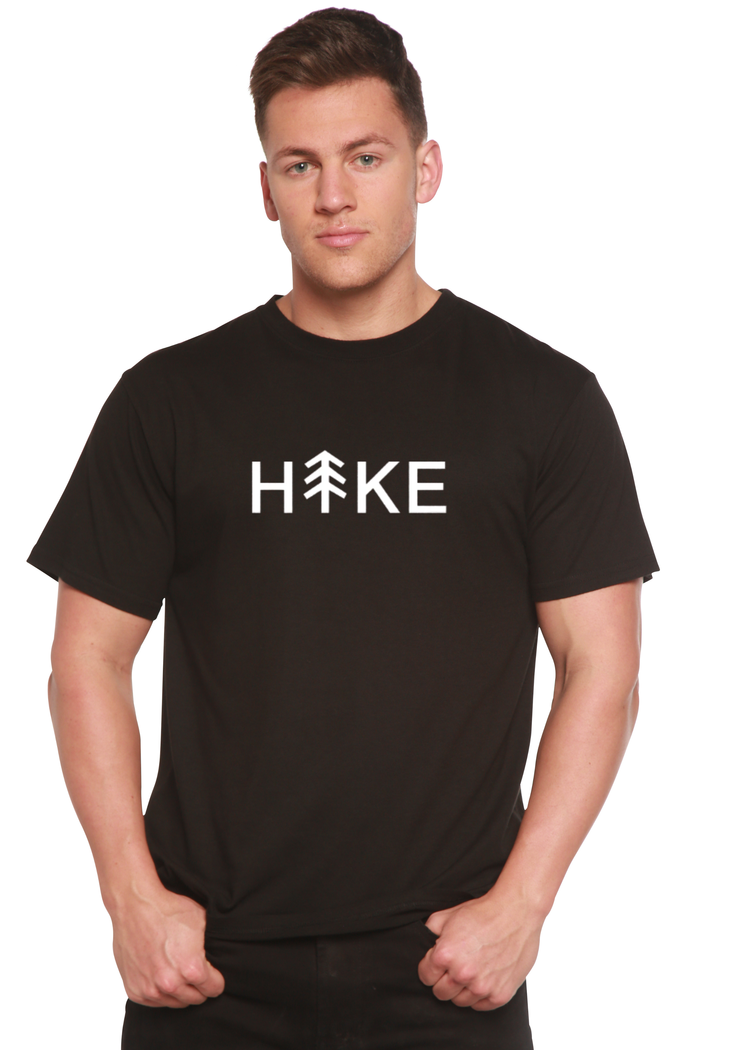 Hike Men's Bamboo Graphic Tee | 70% Bamboo/Cotton | 15 Colors | S–XXL