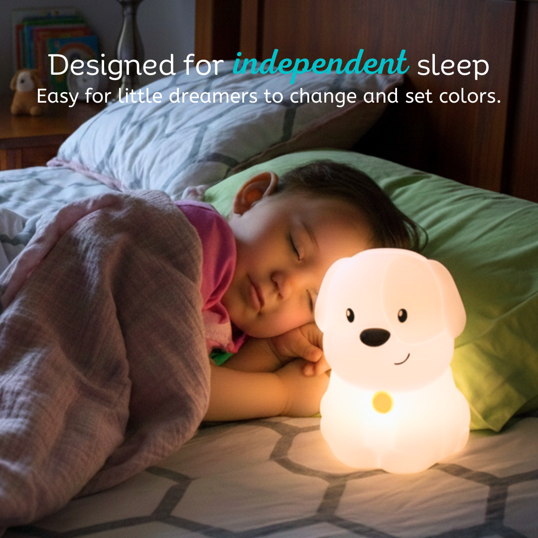 LumiPet Pepper – Puppy Night Light for Kids | Soft Silicone, 9 Colors, USB Rechargeable