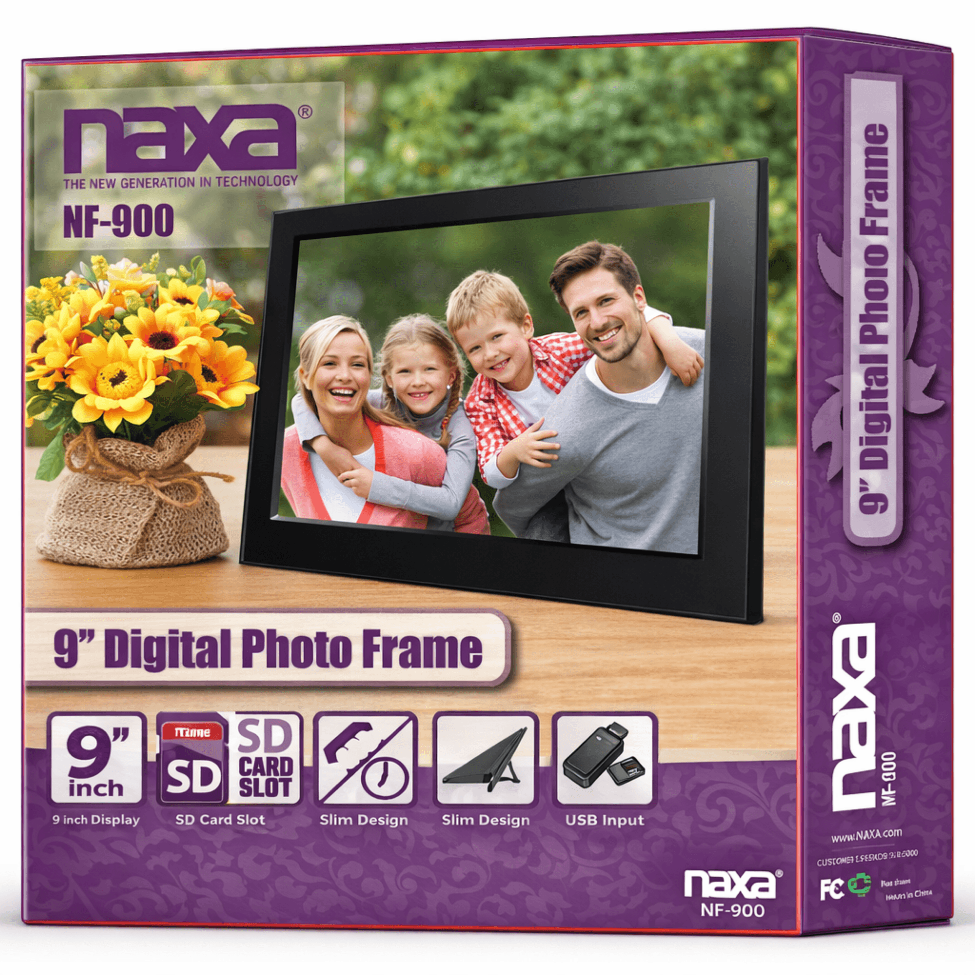 Naxa 9"-Digital-Fotorahmen – Generalüberholt