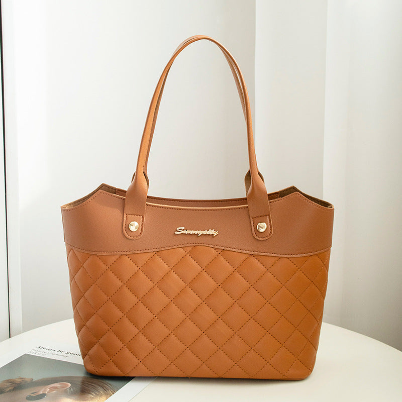 Rhombus Quilted PU Leather Crossbody Bag – Women's Shoulder Bag | 6 Colors
