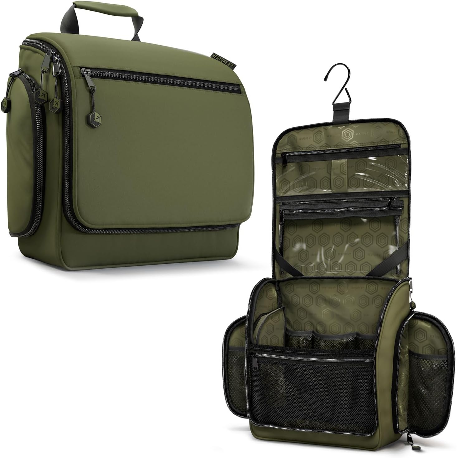 Unisex Hanging Toiletry Bag – Water-Resistant, TSA Bag & Swivel Hook