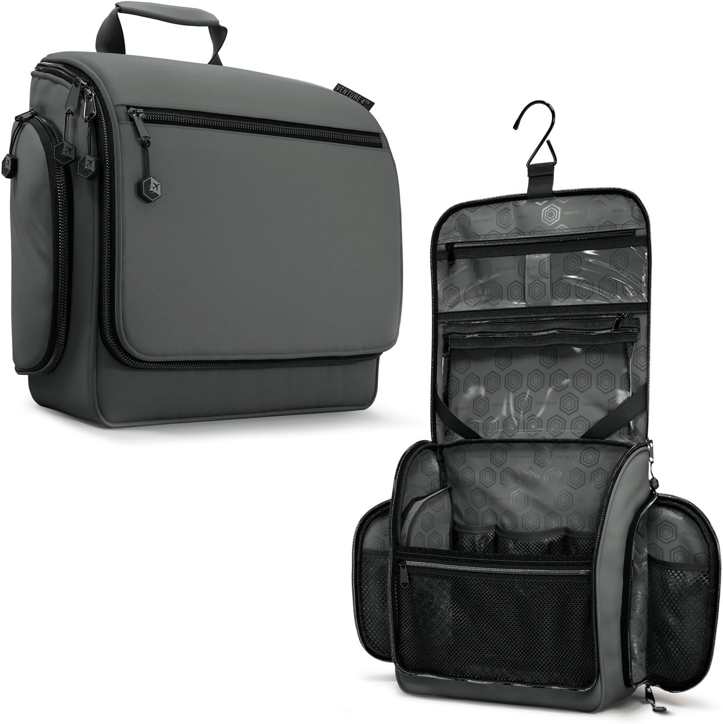 Unisex Hanging Toiletry Bag – Water-Resistant, TSA Bag & Swivel Hook
