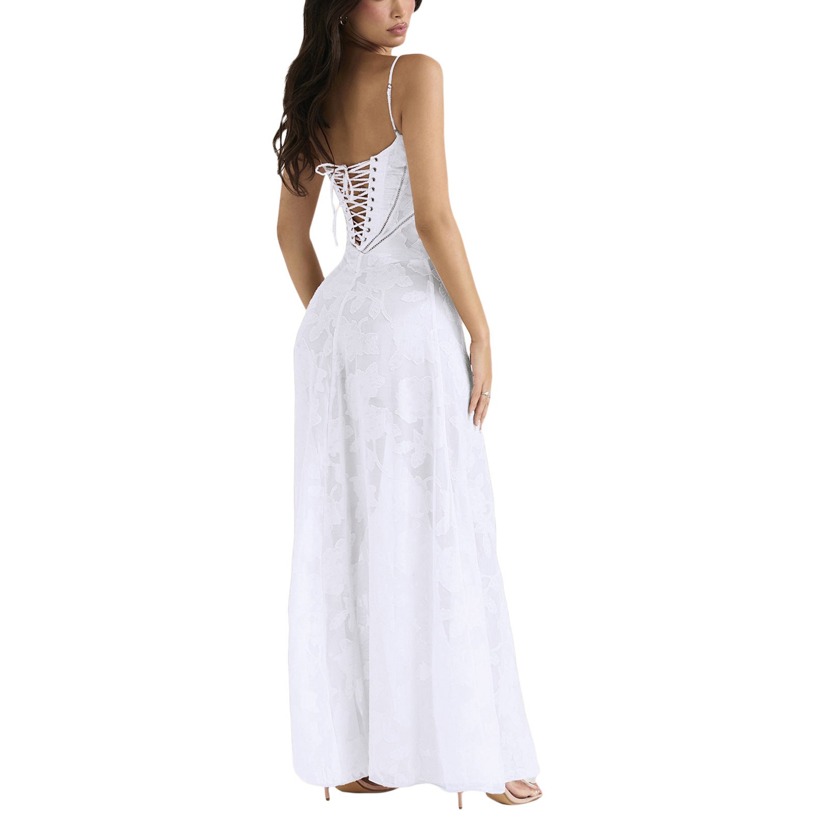 High-Waist A-Line Linen Dress | Elegant Summer Midi Dress for Women