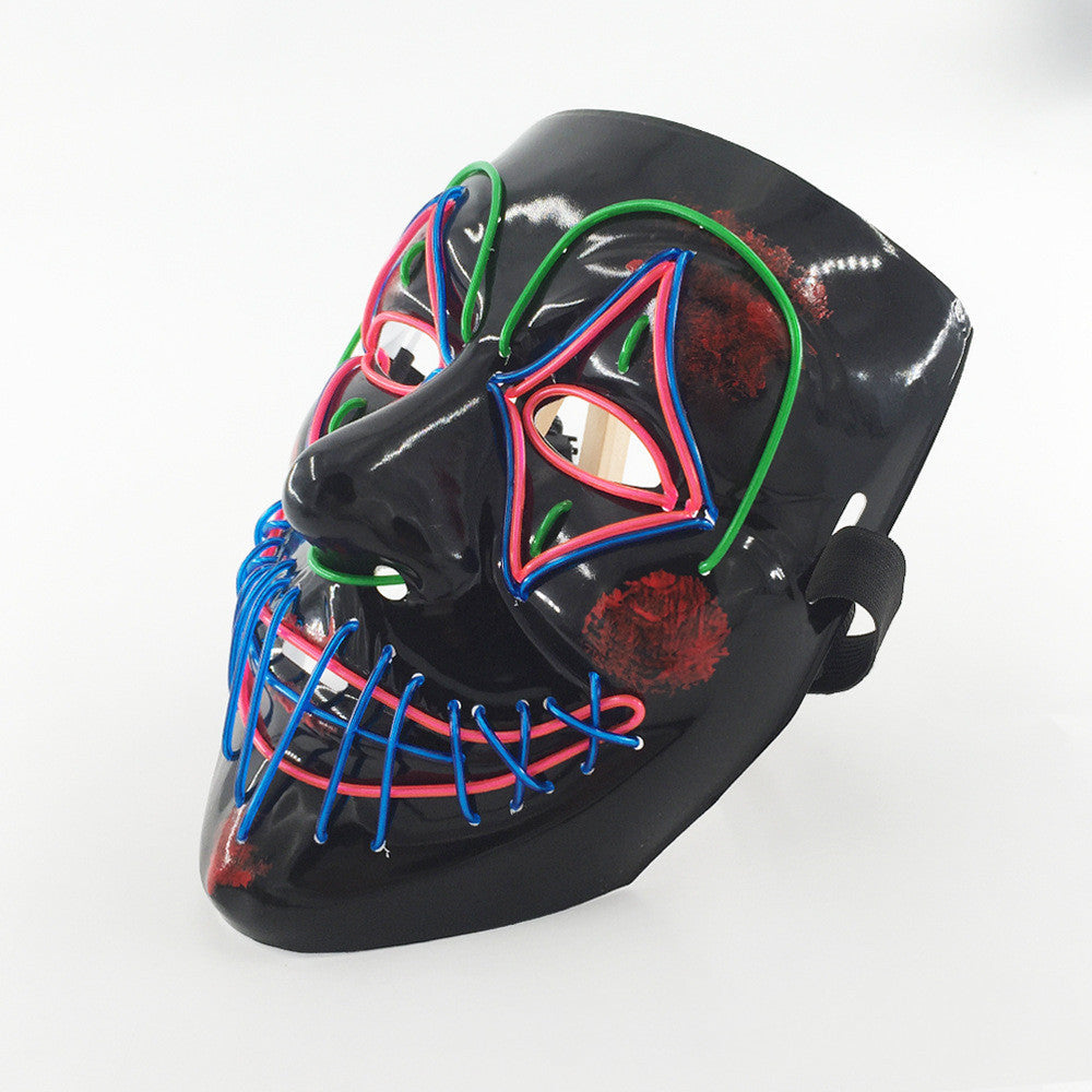 Halloween EL LED Glowing Mask | Light-Up Neon Mask for Halloween, Raves & Cosplay