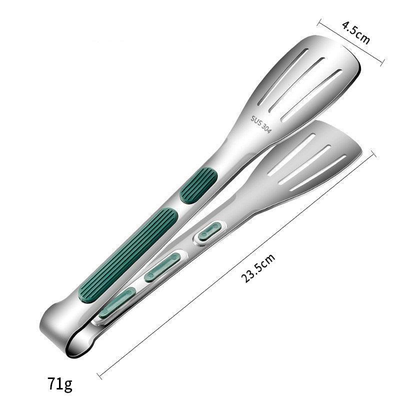 Stainless Steel Food Tongs with Silicone Handle – BBQ, Grill & Kitchen