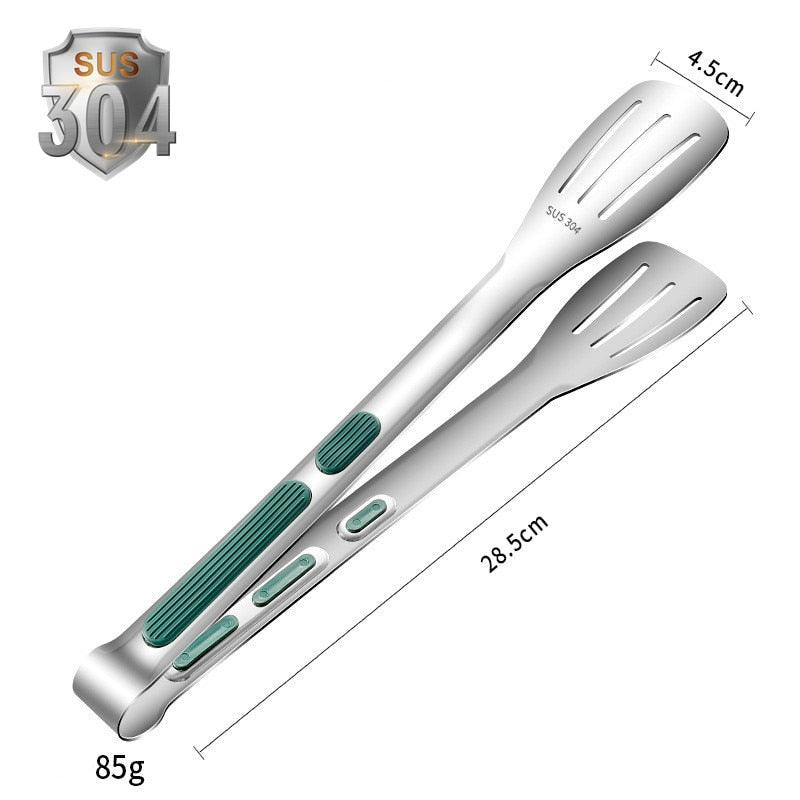 Stainless Steel Food Tongs with Silicone Handle – BBQ, Grill & Kitchen