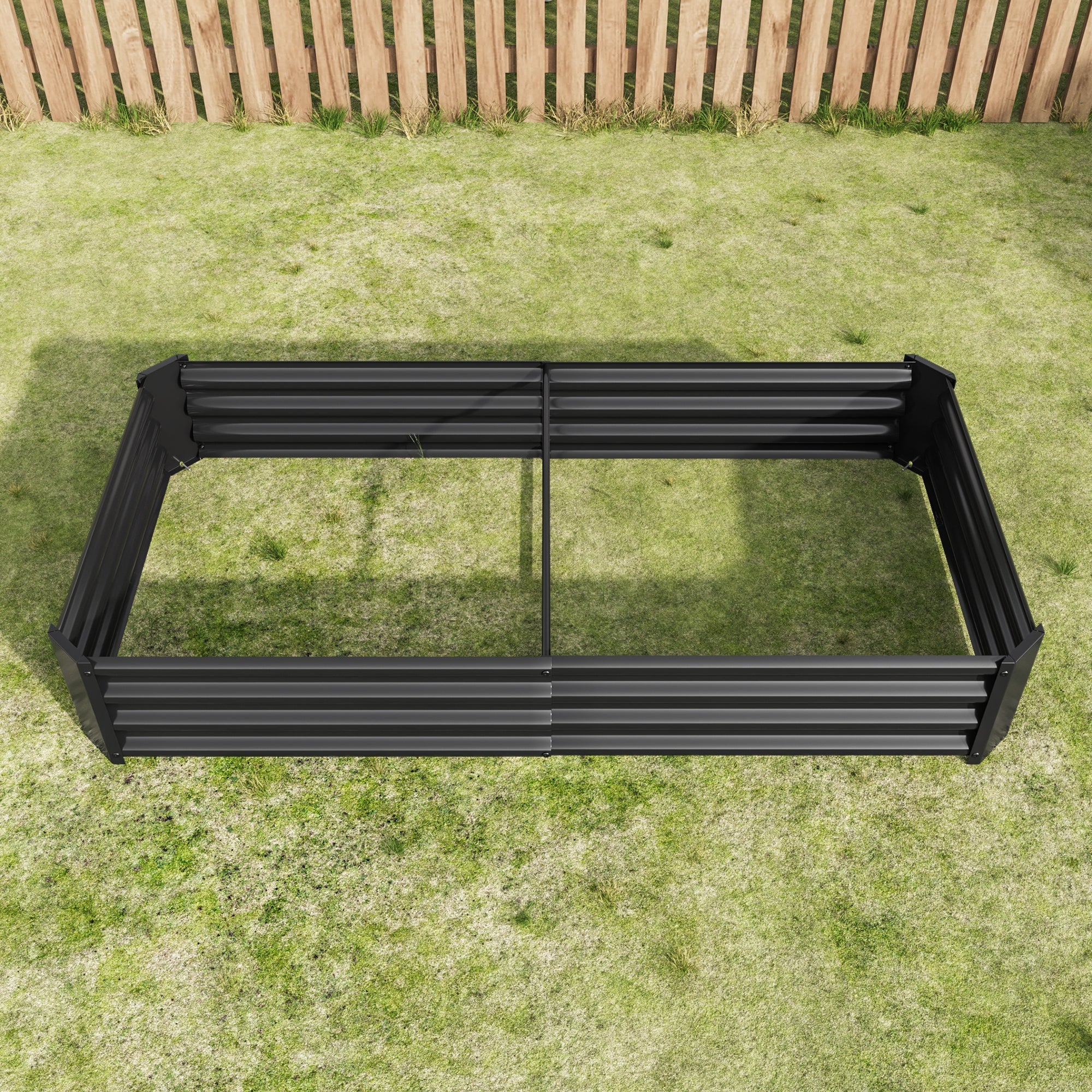 6×3×1 ft Metal Raised Garden Bed – Outdoor Galvanized Rectangle Planter