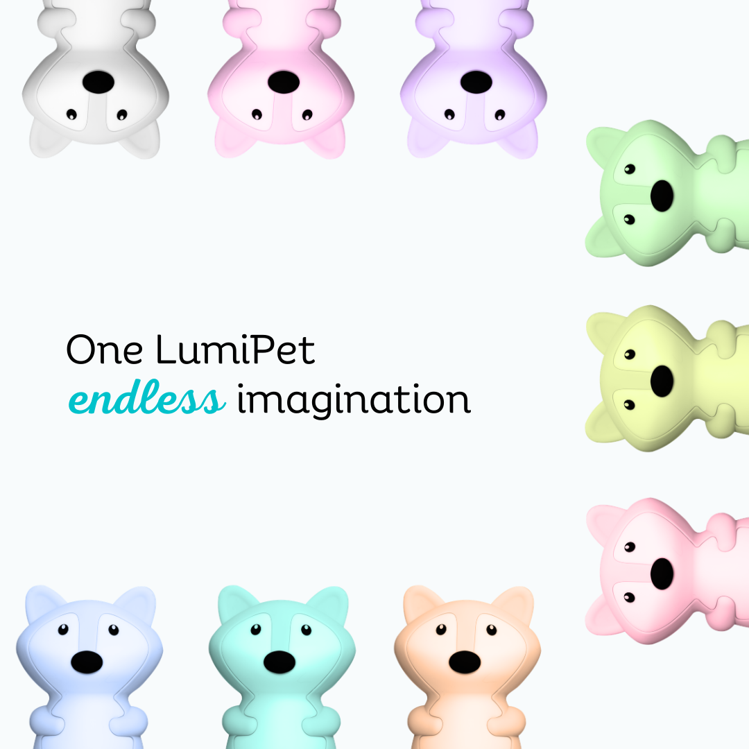 LumiPet Fiona the Fox Night Light – 9 Colors, USB Rechargeable | BPA-Free Silicone