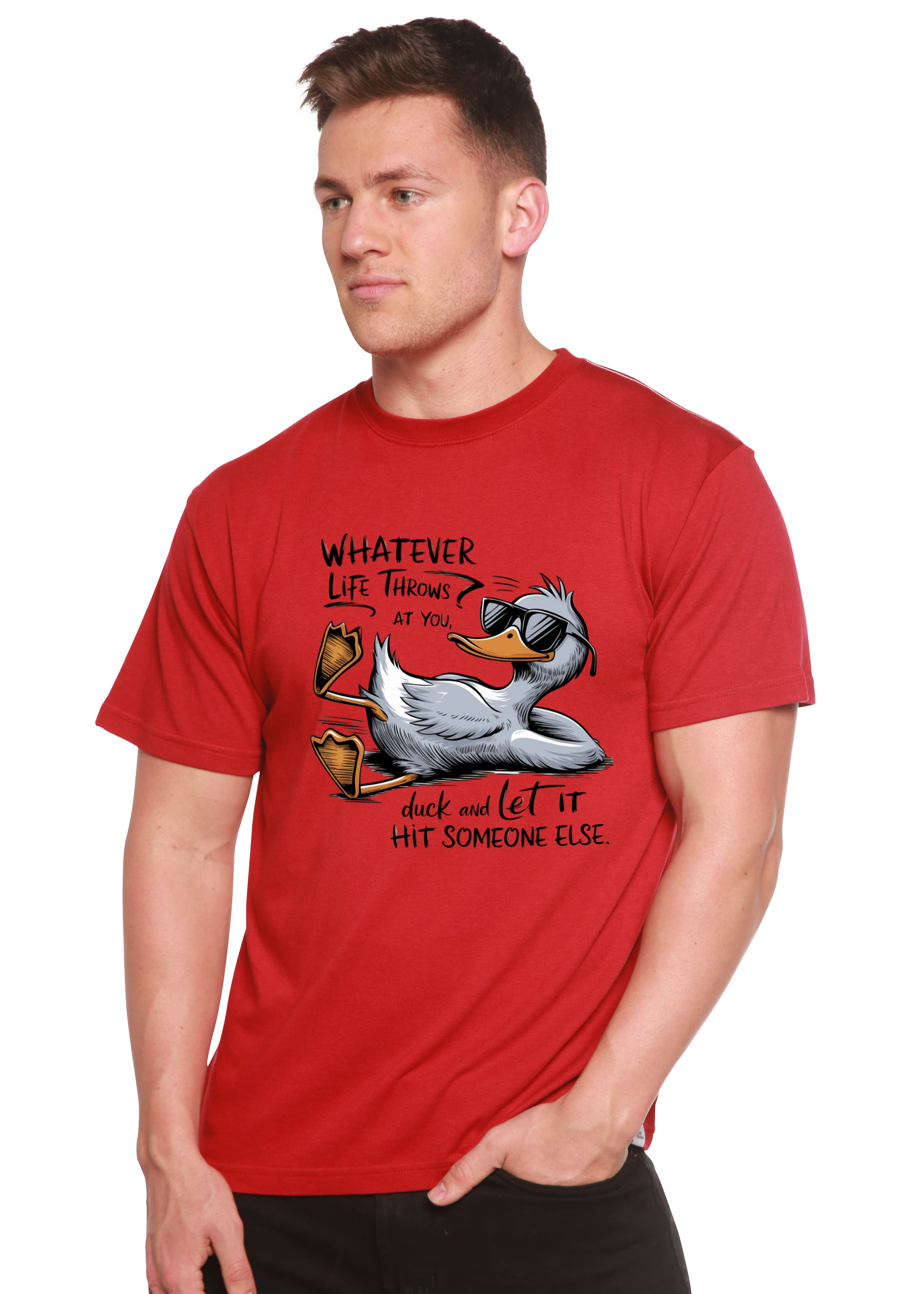 "Whatever Life Throws at You" Unisex Bamboo/Cotton Graphic Tee | 15 Colors | S–XXL