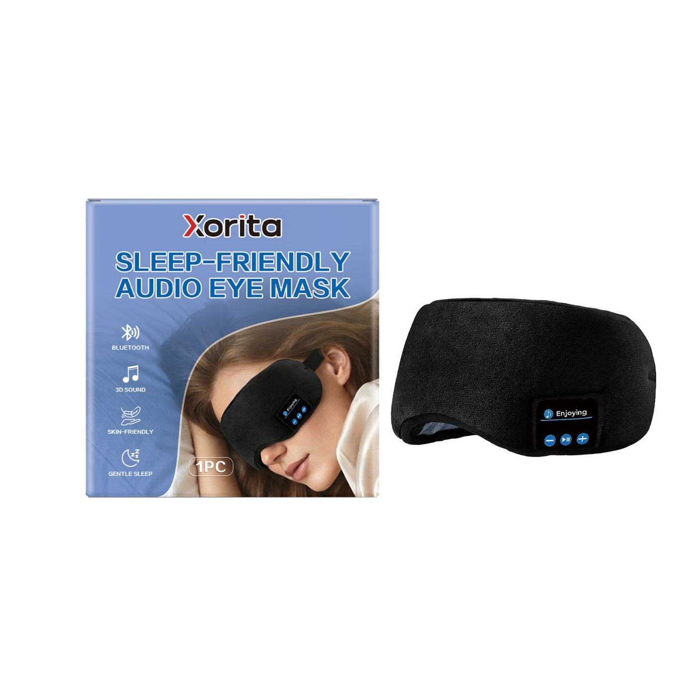 Music Sleep Mask | Wireless Bluetooth Sleep Goggles with Built-In Headphones