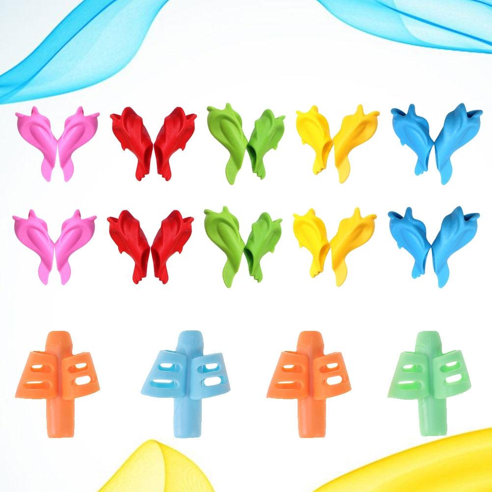 Set of colorful butterfly-shaped clips on a white background