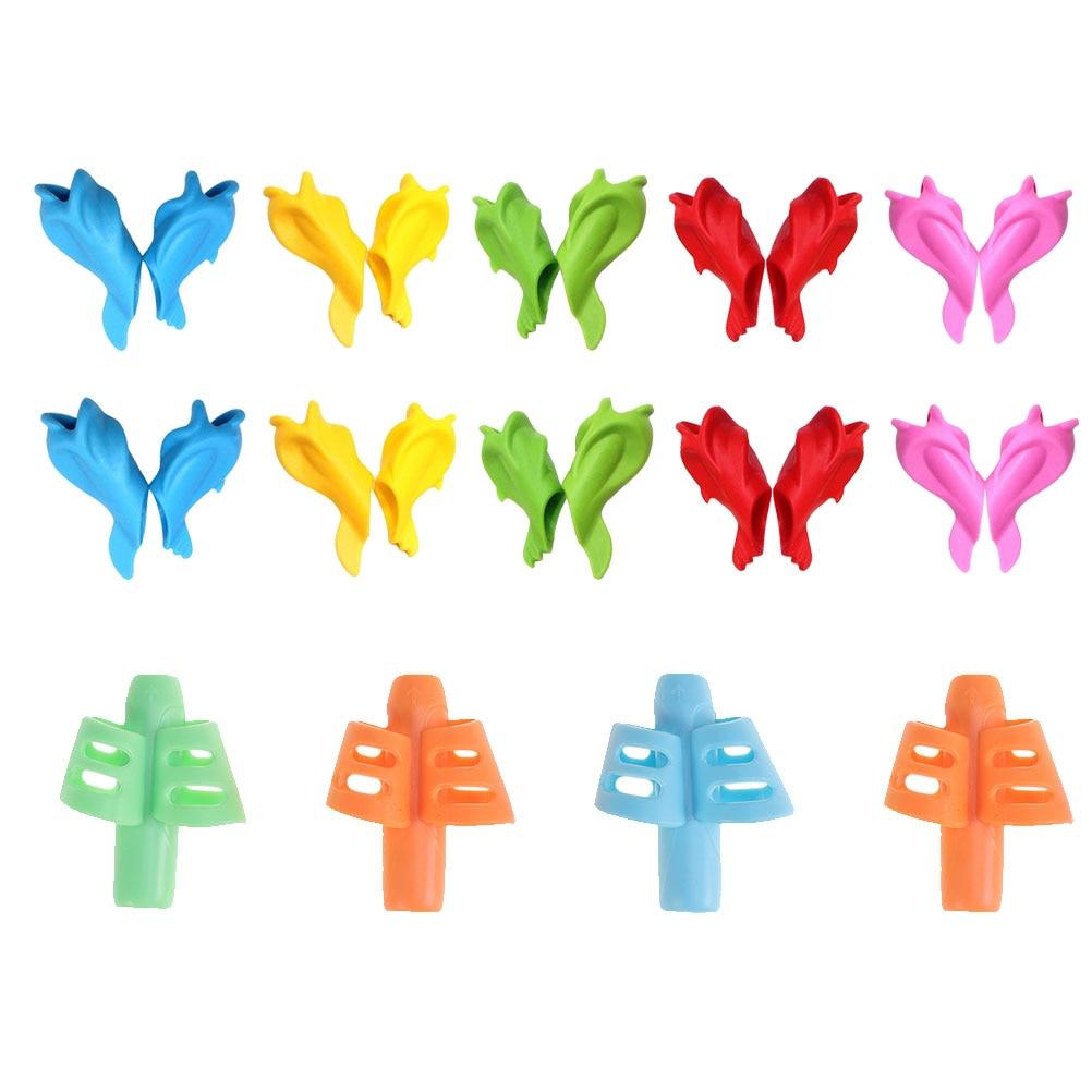 Set of colorful butterfly-shaped clips on a white background