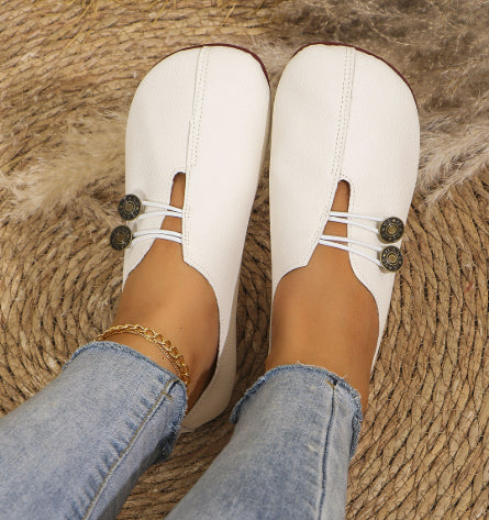 Women's Square-Toe Slip-On Flat Shoes – 6 Colors | Sizes 36–43