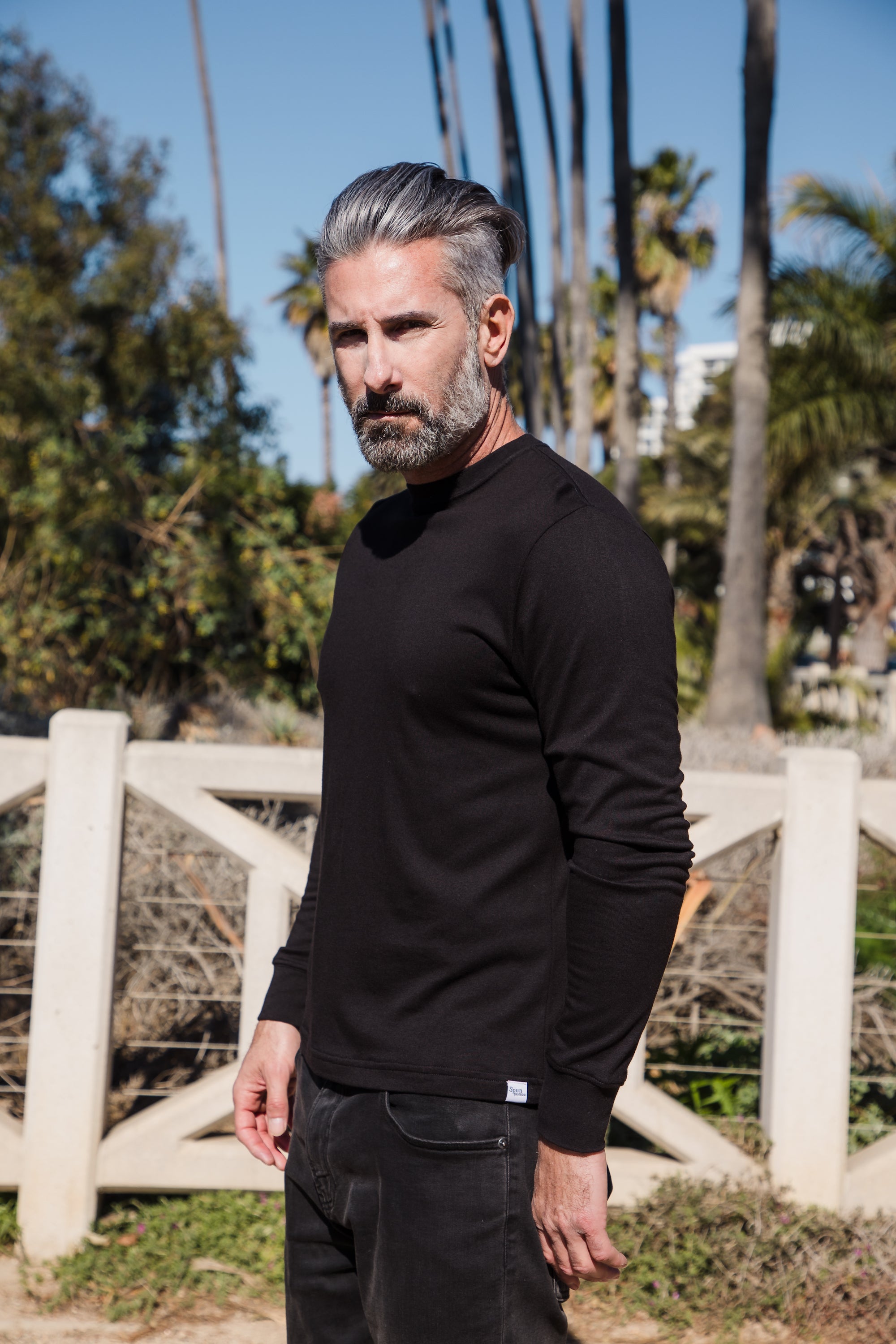 Men's Bamboo Long Sleeve Crew Neck | 70% Bamboo/Cotton | Final Sale | S–3XL