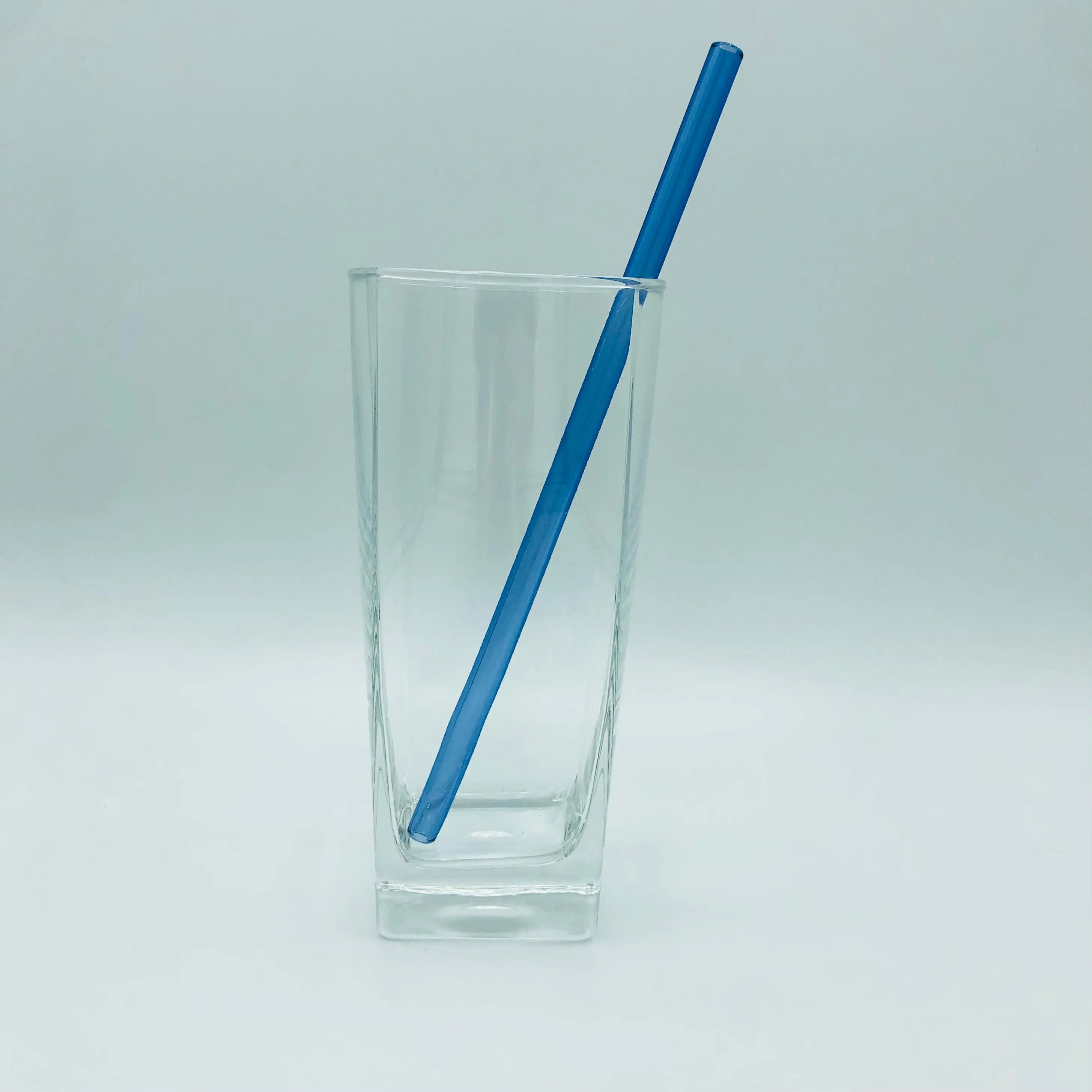 8" wiederverwendbarer Glasstrohhalm – Borosilikat | Gerade oder gebogen | 15 Farben