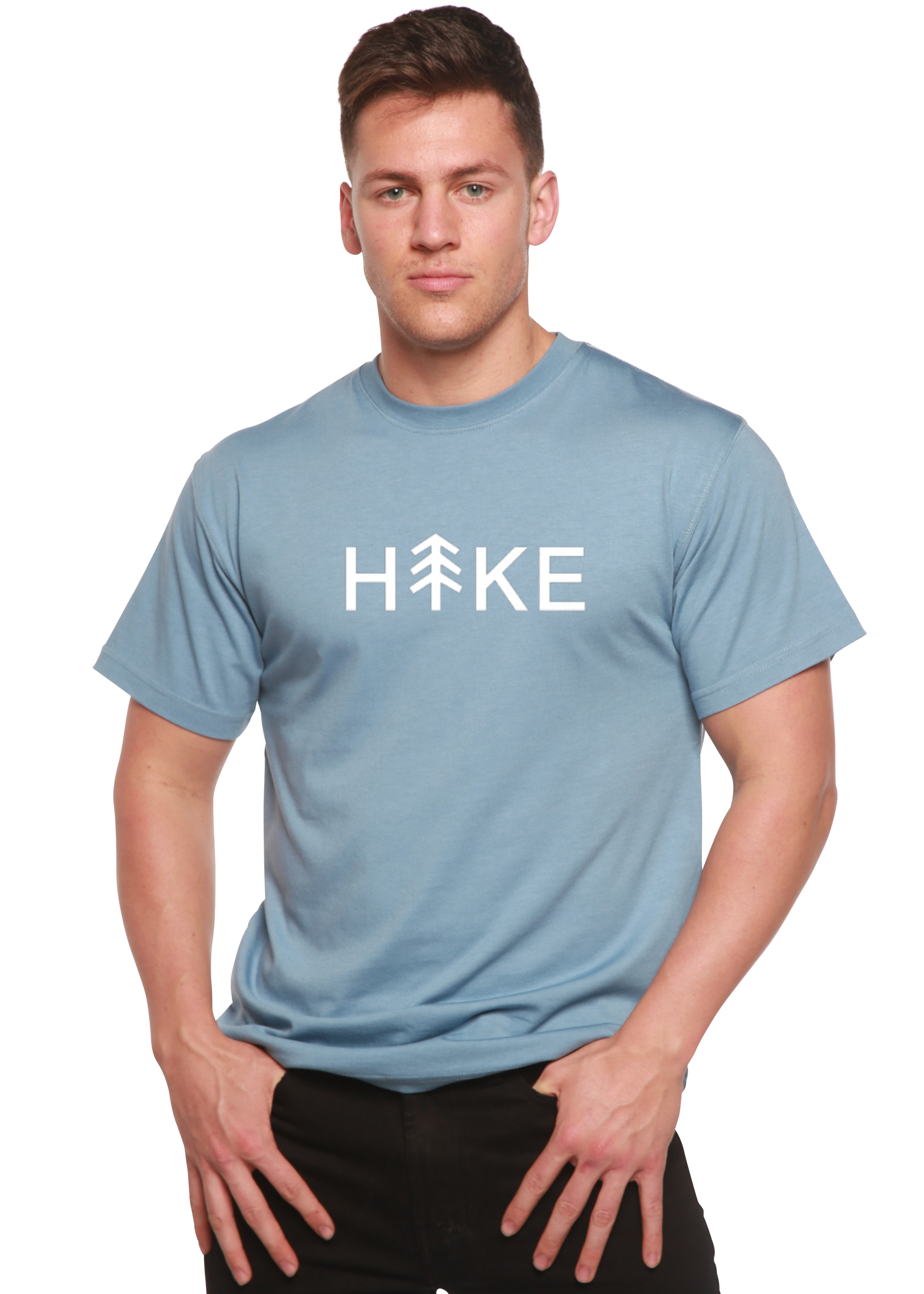 Hike Men's Bamboo Graphic Tee | 70% Bamboo/Cotton | 15 Colors | S–XXL