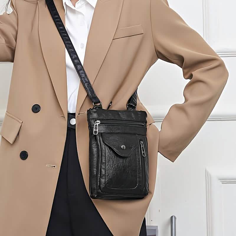 Women's Vintage-Inspired PVC Leather Crossbody Bag