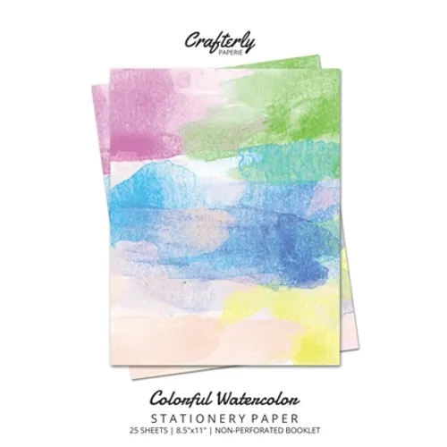 Colorful Watercolor Stationery Paper | 25 Sheets, 8.5×11" Letter Writing Paper