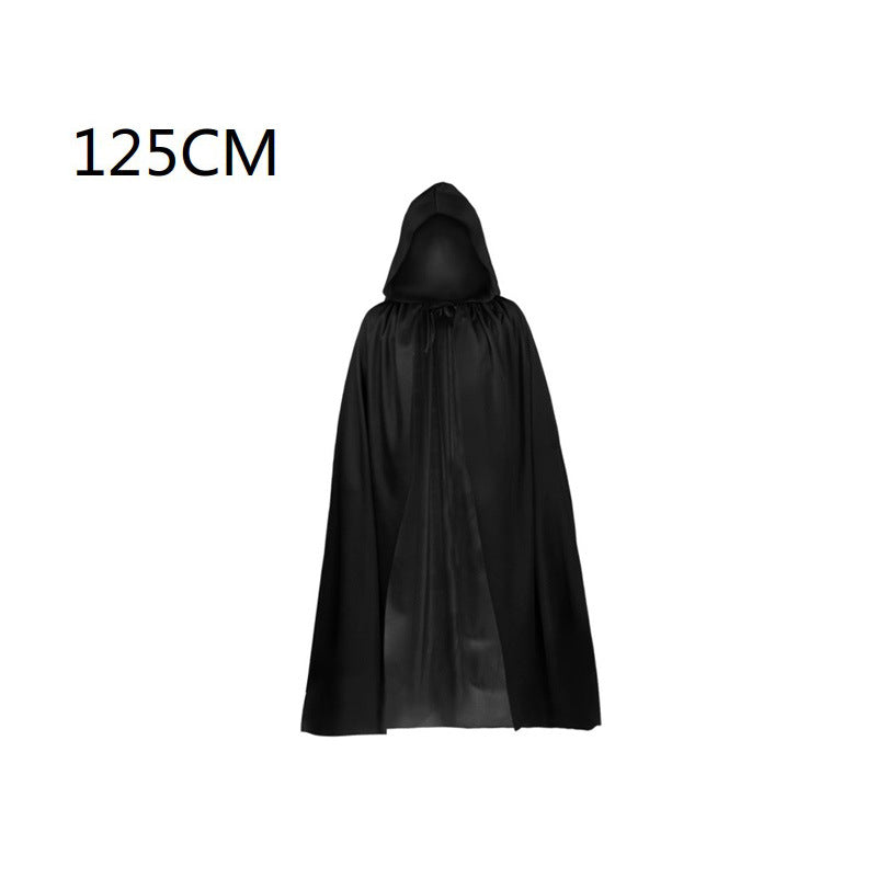 Black hooded cloak on a white background with '125CM' text.