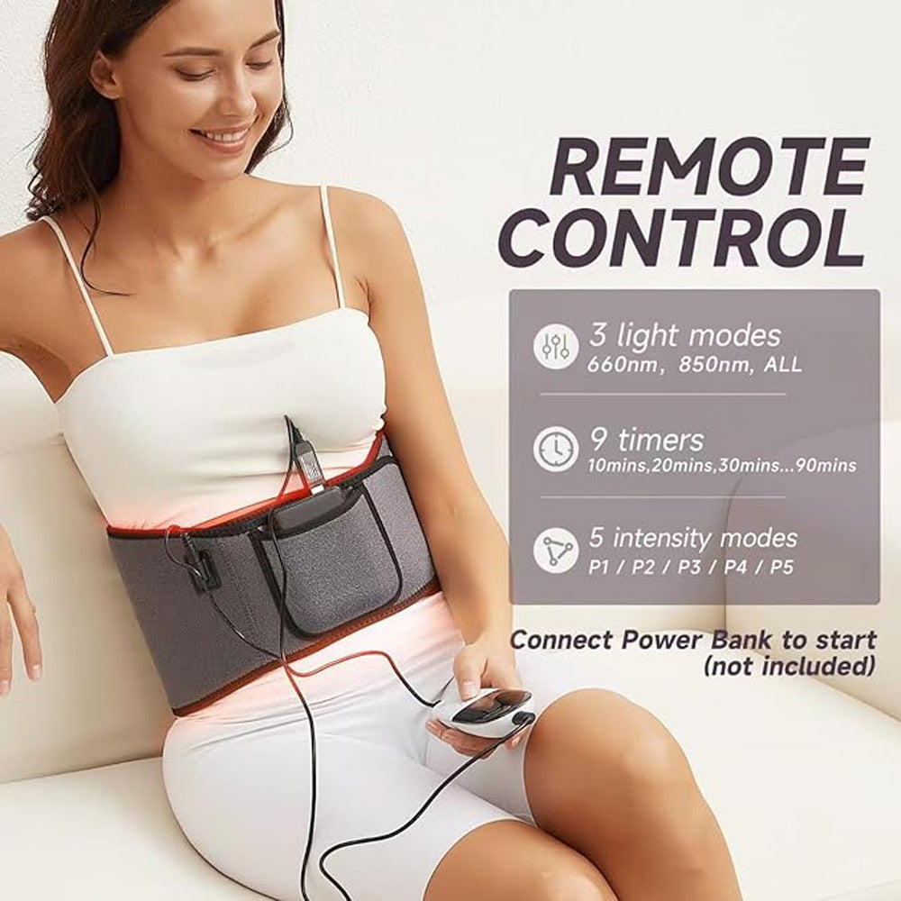 Red Light Therapy Belt – Dual-Wave Infrared Heat Wrap for Back & Shoulder Pain Relief