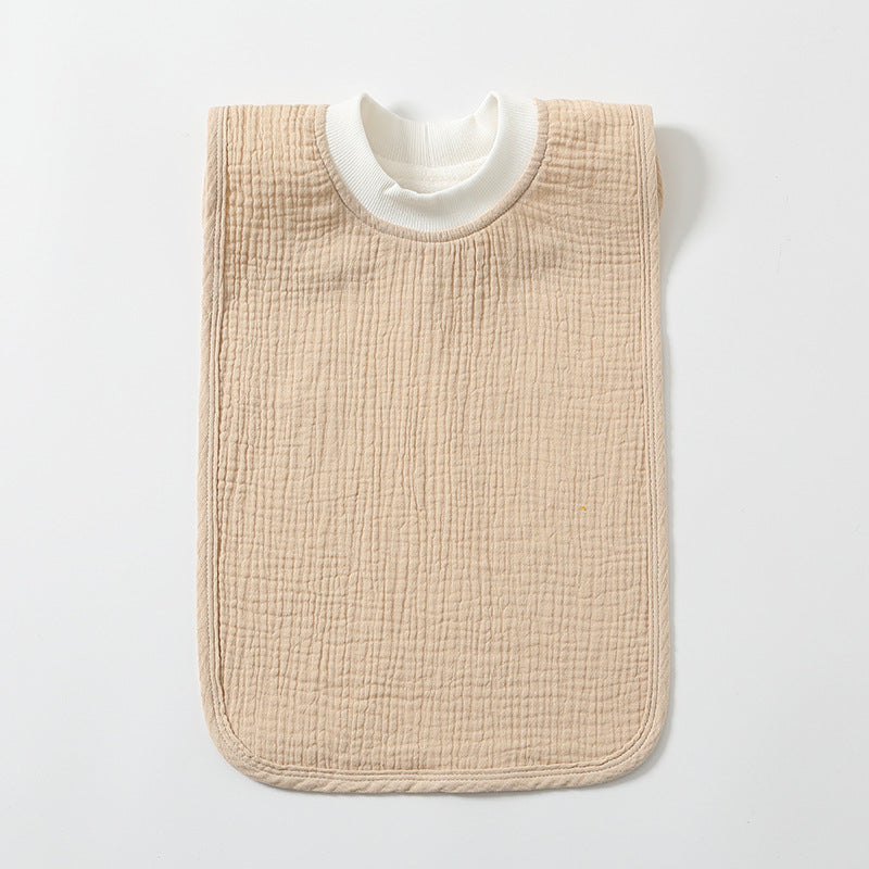 Pure Cotton Gauze Hooded Baby Bib | Waterproof | 0–1 Year | 11 Colors